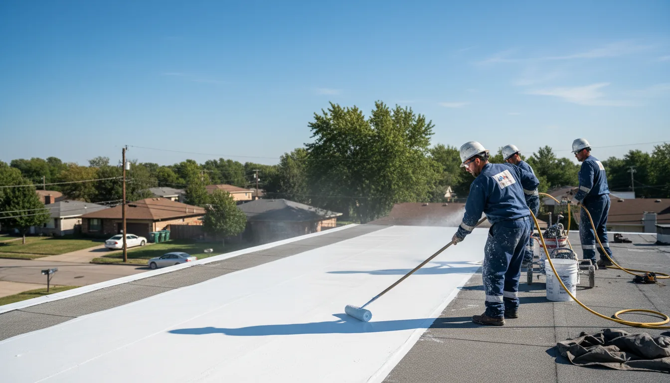 Commercial roof coating in Rockwell, NC near me